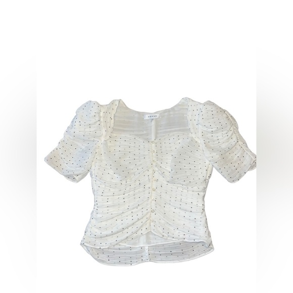 FRAME
GATHERED BUTTON FRONT TOP | Small - Picture 4 of 8